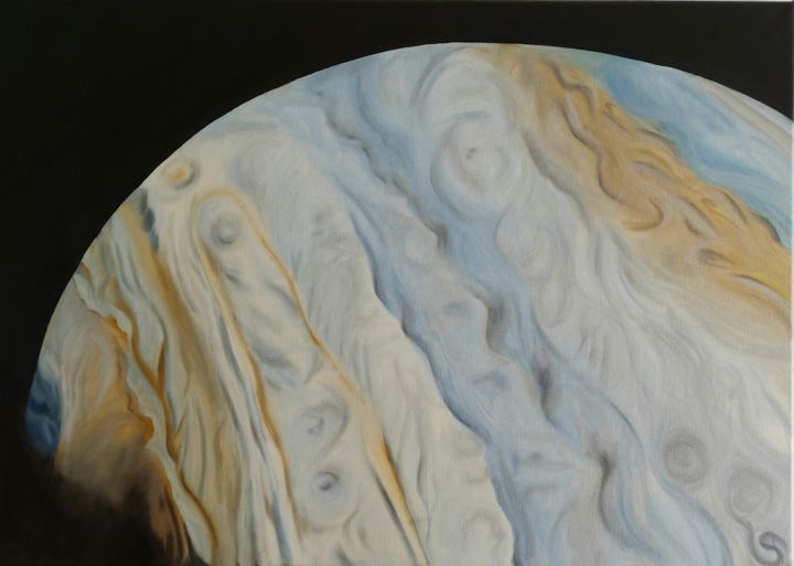 "Jupiter" başlıklı Tablo Sandrine Foltz tarafından, Orijinal sanat, Petrol