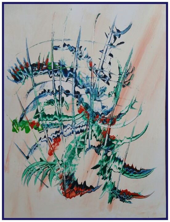 Malerei mit dem Titel "Oiseau" von Musica, Original-Kunstwerk