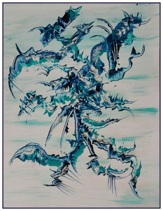 Pintura titulada "Monstre marin" por Musica, Obra de arte original