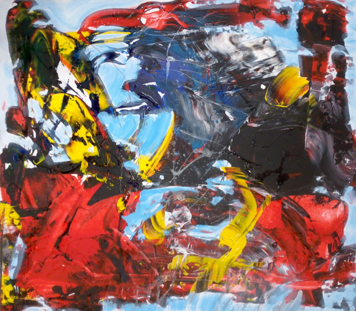 Painting titled "Fear into Courage T…" by Dmitri Matkovsky, Original Artwork, Acrylic