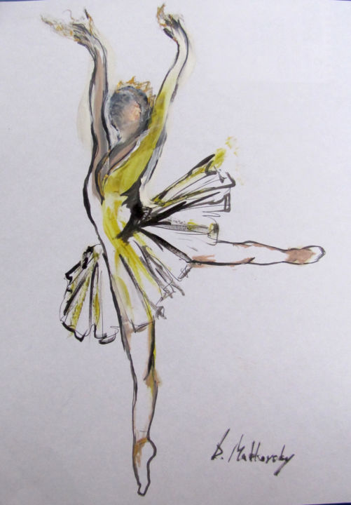 Картина под названием "Ballet Queen Dance…" - Dmitri Matkovsky, Подлинное произведение искусства, Масло
