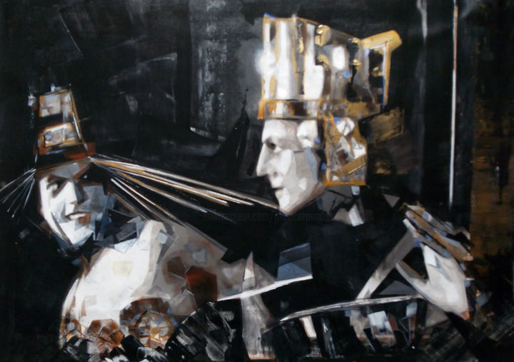 Peinture intitulée "Aelita - Queen of M…" par Dmitri Matkovsky, Œuvre d'art originale, Acrylique