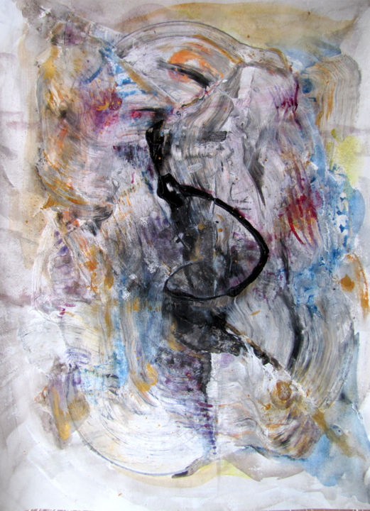 Painting titled "Hercules tangled in…" by Dmitri Matkovsky, Original Artwork, Acrylic