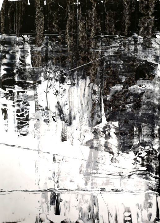 Картина под названием "On the Glacier at N…" - Dmitri Matkovsky, Подлинное произведение искусства, Акрил