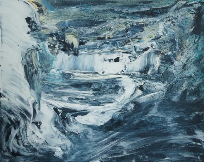 Painting titled "Another  Glacier" by Dmitri Matkovsky, Original Artwork, Acrylic