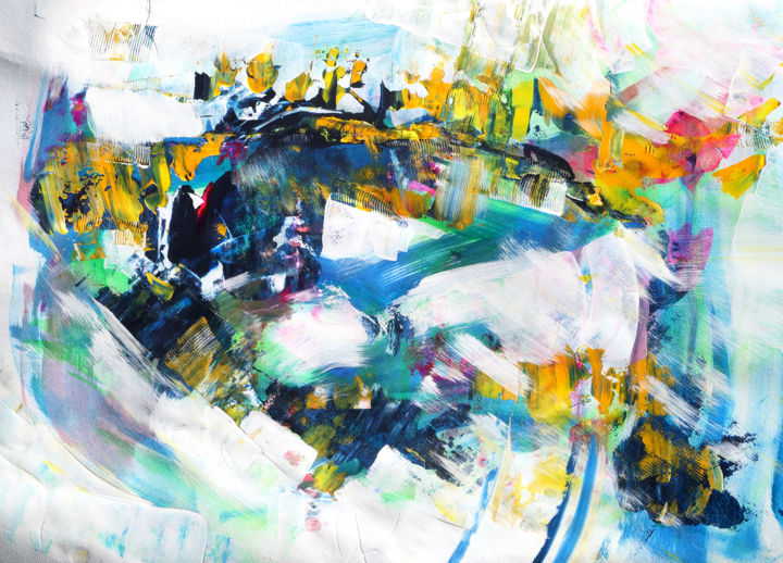 Картина под названием "The Four Seasons -…" - Dmitri Matkovsky, Подлинное произведение искусства, Масло