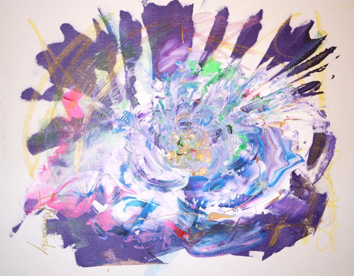 Painting titled "Flower of Compassion" by Dmitri Matkovsky, Original Artwork