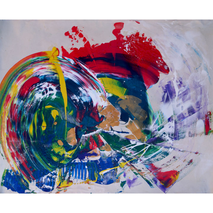 Peinture intitulée "RAINBOW CIRCLE - OR…" par Dmitri Matkovsky, Œuvre d'art originale, Acrylique