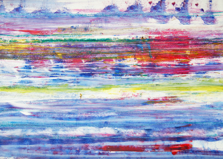 Peinture intitulée "Marcian Sea - Origi…" par Dmitri Matkovsky, Œuvre d'art originale, Acrylique