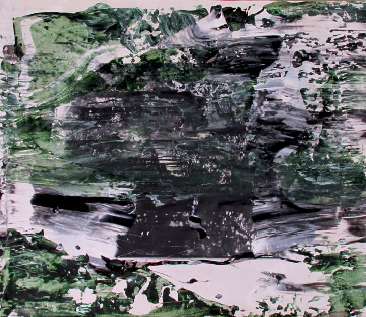 Painting titled "Green Mountains" by Dmitri Matkovsky, Original Artwork, Acrylic