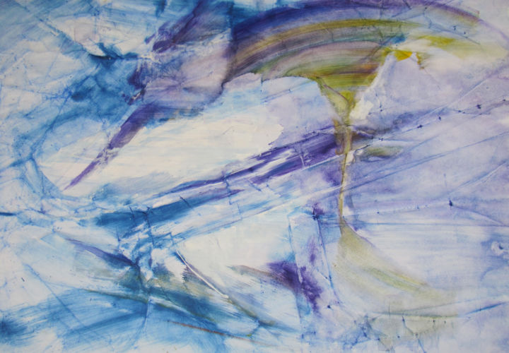 Pintura titulada "Waterspouts, Tornad…" por Dmitri Matkovsky, Obra de arte original, Acrílico