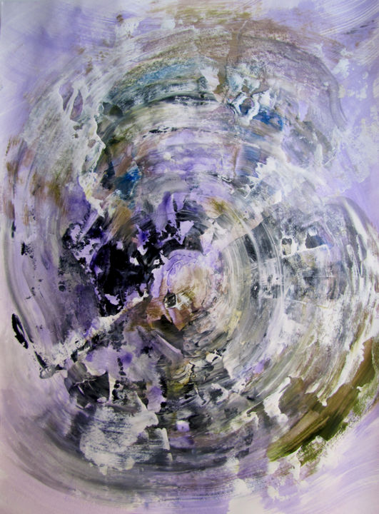 Painting titled "Time is a flat circ…" by Dmitri Matkovsky, Original Artwork, Acrylic