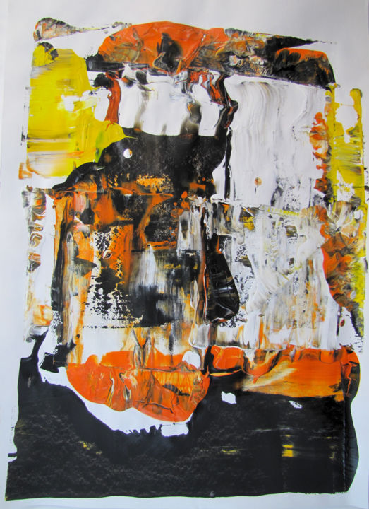 Painting titled "abstract #265 -Jewi…" by Dmitri Matkovsky, Original Artwork, Acrylic