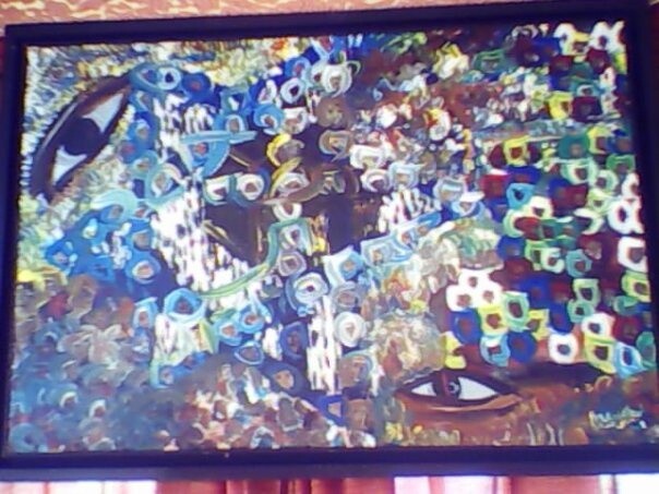 Peinture intitulée "nouveau monde" par Mustapha Benabad, Œuvre d'art originale, Huile