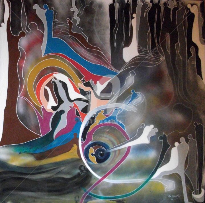 Peinture intitulée "ombre et lumiere.jpg" par Houri, Œuvre d'art originale, Huile
