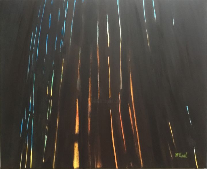 Painting titled "Incandescence derri…" by Murielle Viret, Original Artwork, Acrylic