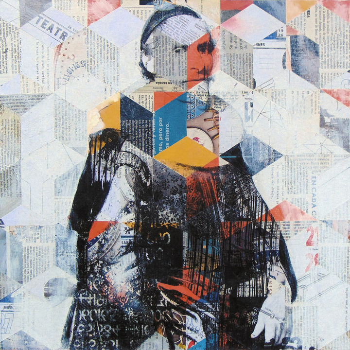 "Collage_03_40x40 cm…" başlıklı Kolaj Manel Villalonga tarafından, Orijinal sanat, Kolaj