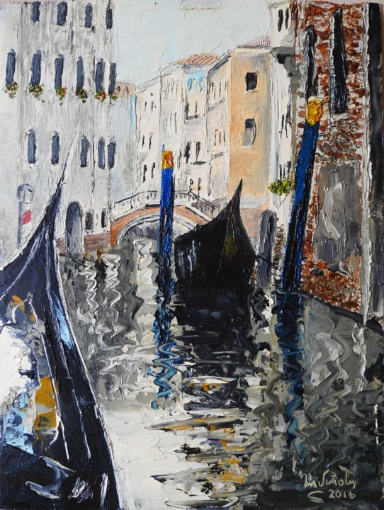 Painting titled "Venecia" by Marina Viñoly Apaolaza, Original Artwork, Oil