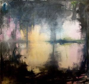 Pintura intitulada "willow shade" por Abstractduk, Obras de arte originais