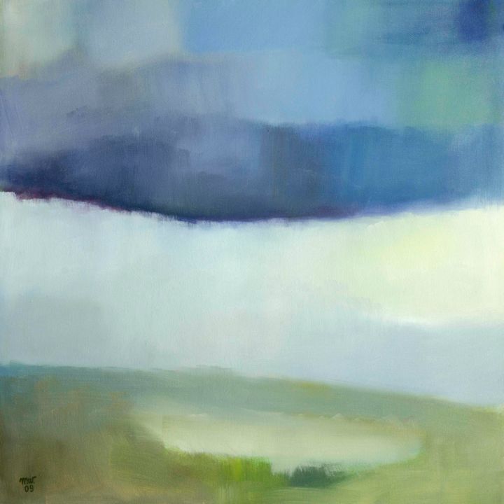 Peinture intitulée "Cloudy afternoon" par Magdalena Wojciechowska, Œuvre d'art originale, Huile