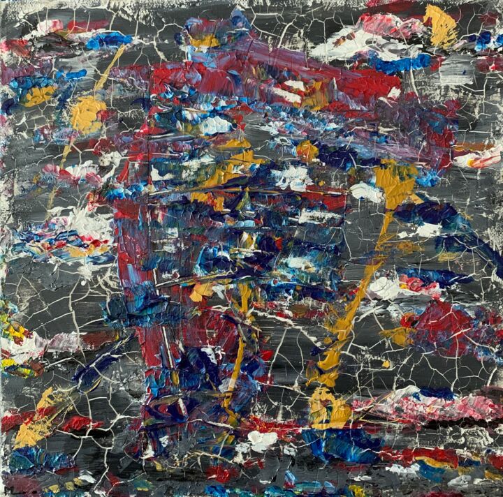 Картина под названием "Palette" - Mya Kotook, Подлинное произведение искусства, Акрил Установлен на Деревянная рама для носи…