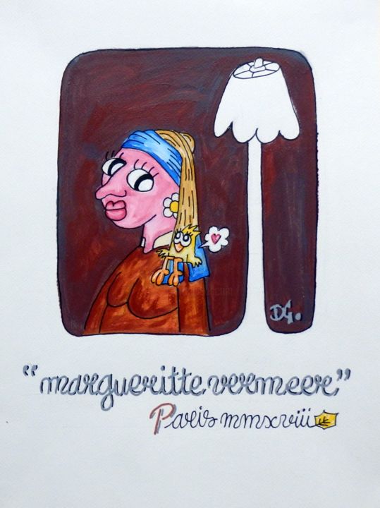 Painting titled ""Margueritte Vermee…" by David Manuel Garcia, Original Artwork, Acrylic