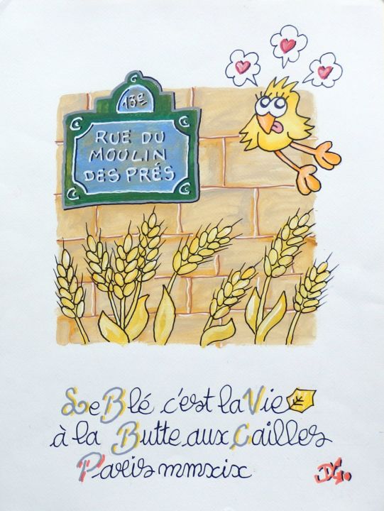 「"Le Blé c'est la vi…」というタイトルの描画 David Manuel Garciaによって, オリジナルのアートワーク