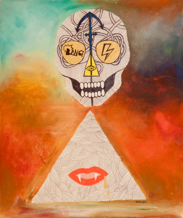 Painting titled "Fangbanger" by Mydominance, Original Artwork, Other