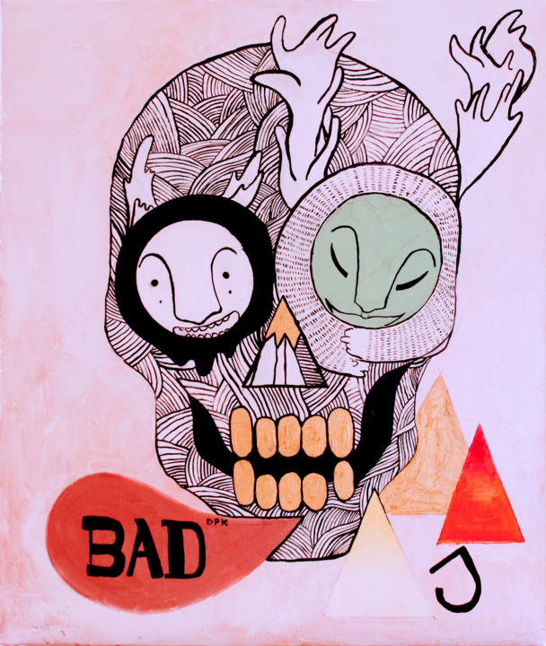 Painting titled "Pixie and Dixie /BAD" by Mydominance, Original Artwork, Other