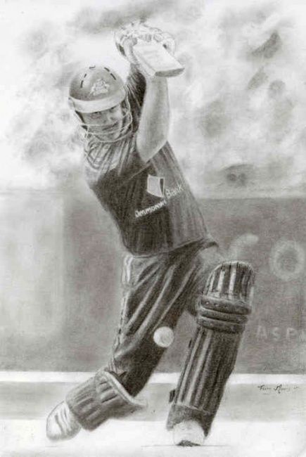 Drawing titled "ricky ponting" by Branbuds, Original Art,