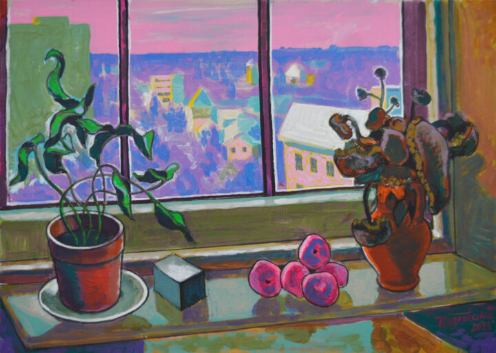 Painting titled "Almost spring" by Mykola Kozlovskyi, Original Artwork, Acrylic