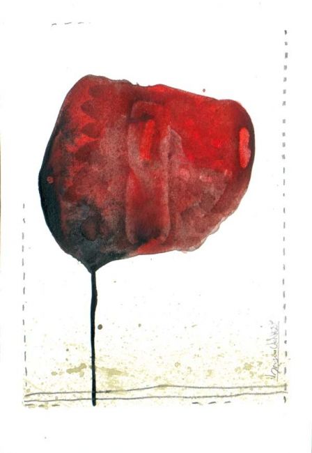 Peinture intitulée "coquelicot10" par Myla, Œuvre d'art originale, Huile