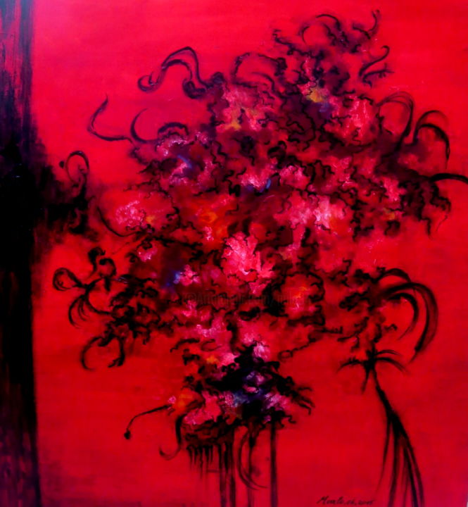 Pittura intitolato "profumo-di-donna-70…" da Marianne Charlotte Mylonas-Svikovsky (Marlo), Opera d'arte originale, Acrilico