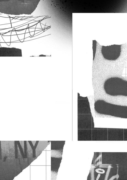 Collages intitolato "New York (1)" da Stefan Schuster, Opera d'arte originale, Ritagli