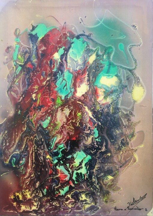 Peinture intitulée "La transmutation mu…" par Audran, Œuvre d'art originale, Acrylique