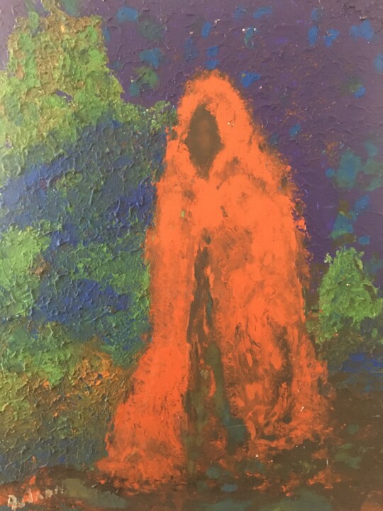 Peinture intitulée "Le gardien des ombr…" par Audran, Œuvre d'art originale, Huile