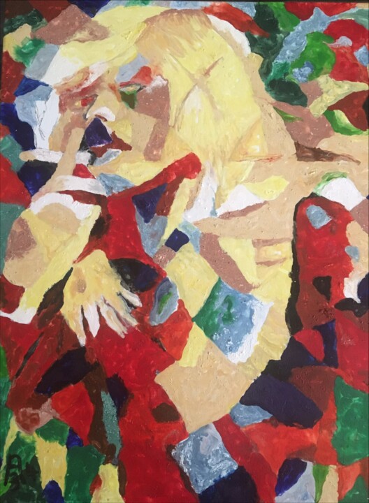 Peinture intitulée "« La Nonchalance en…" par Audran, Œuvre d'art originale, Pigments