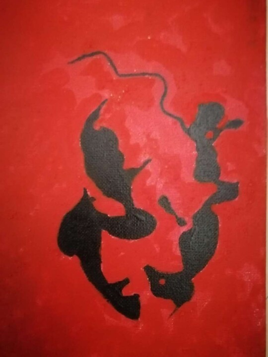 Peinture intitulée "La danse du sol" par Audran, Œuvre d'art originale, Acrylique