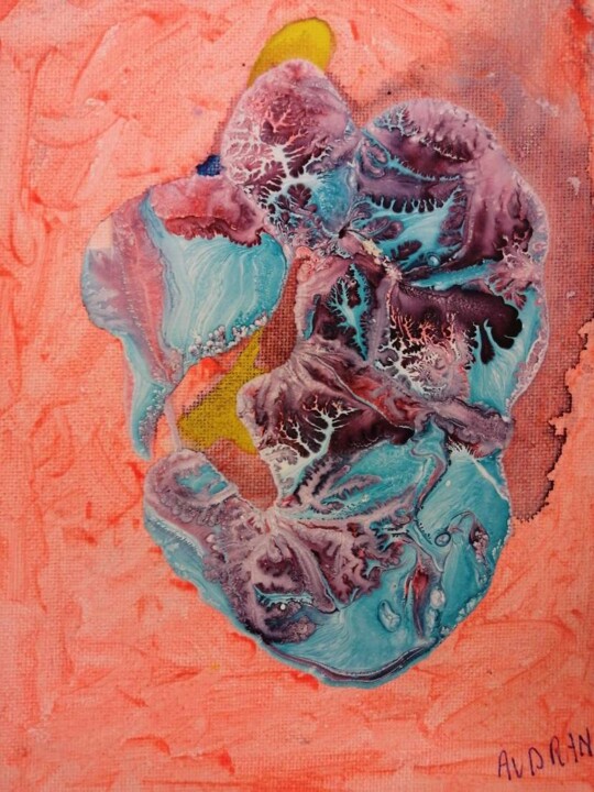 Peinture intitulée "L'union de la matiè…" par Audran, Œuvre d'art originale, Pigments