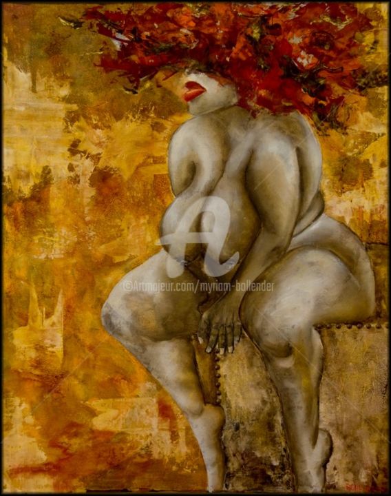 Peinture intitulée "baobab" par Myriam Bollender, Œuvre d'art originale, Huile