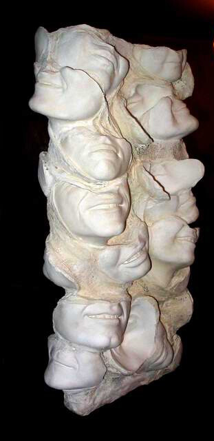 Sculpture titled "reliuredouble_face.…" by Myriam Bonneau, Original Artwork