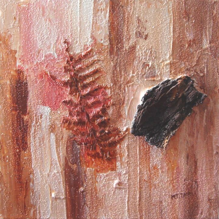 Painting titled "Bois de rose" by Myriam Thomas, Original Artwork