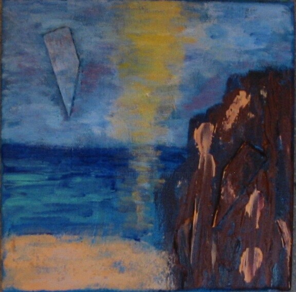 Painting titled "Sérénité 2" by Myriam Thomas, Original Artwork