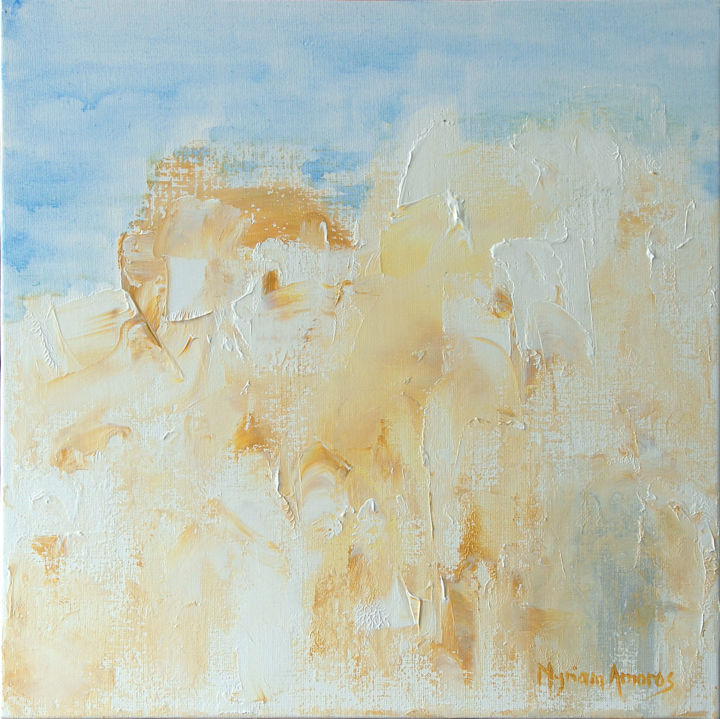 Peinture intitulée "Montes blancos 1 (M…" par Myriam Amoros, Œuvre d'art originale, Acrylique