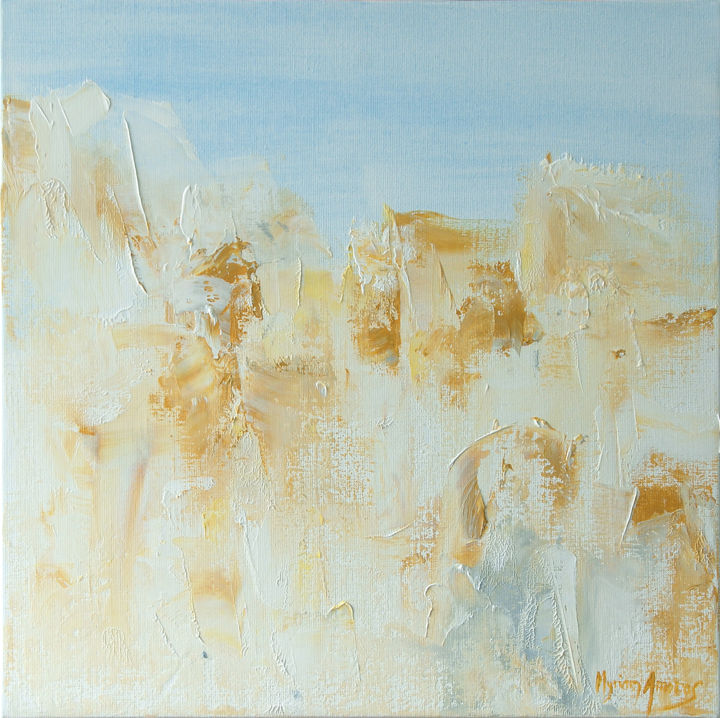 Peinture intitulée "Montes blancos 2 (M…" par Myriam Amoros, Œuvre d'art originale, Acrylique