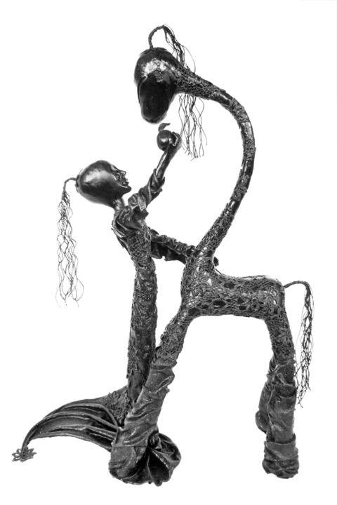 Rzeźba zatytułowany „Vertrauen” autorstwa Myrthyra, Oryginalna praca, Gips