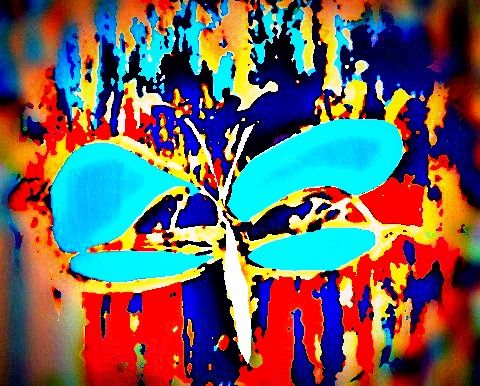 Digital Arts titled "les-ailes-bleues.jpg" by Mysane, Original Artwork, Digital Painting