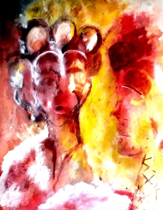 Painting titled "quemar" by Mysane, Original Artwork, Other