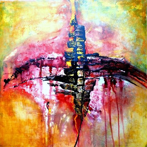 Pintura titulada "ses-ailes-de-geant-…" por Mysane, Obra de arte original, Otro