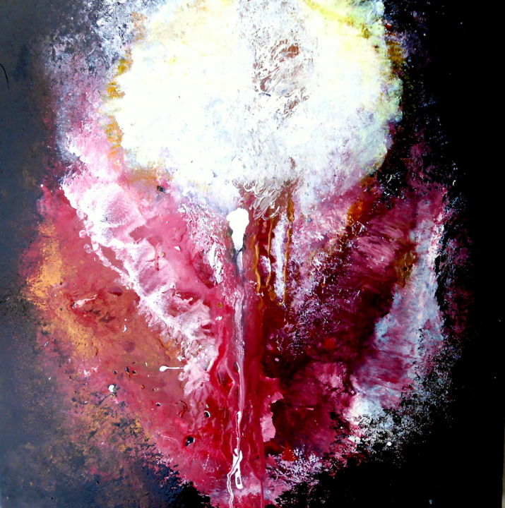 Painting titled "coeur-de-geyser" by Mysane, Original Artwork, Other